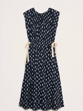 Banana Republic Navy Maxi Dress with Paisley Print Medium NWT